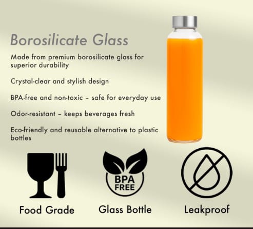 Pluto Glass Bottle with Sleeve