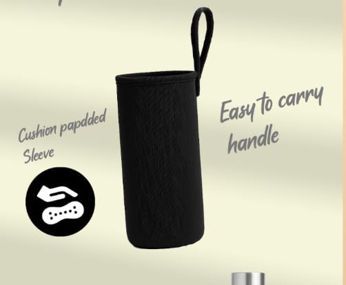 Pluto Glass Bottle with Sleeve