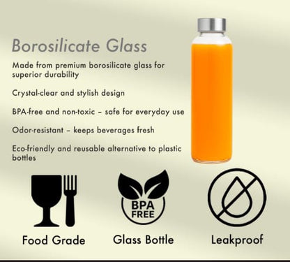 Pluto Glass Bottle with Sleeve