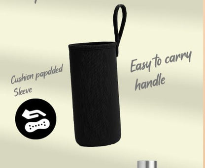 Pluto Glass Bottle with Sleeve