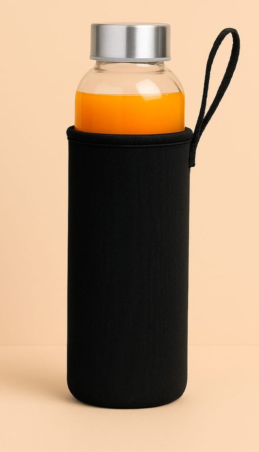 Pluto Glass Bottle with Sleeve