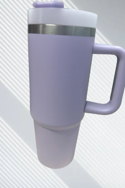 Pastel Tumbler with Handle and straw – Stylish Insulated Cup