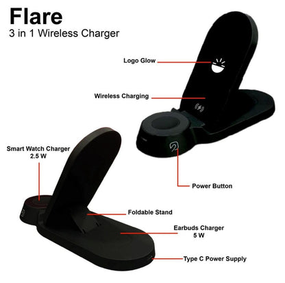 Flare Doc 3 in 1 Combined Phone and Watch Charger