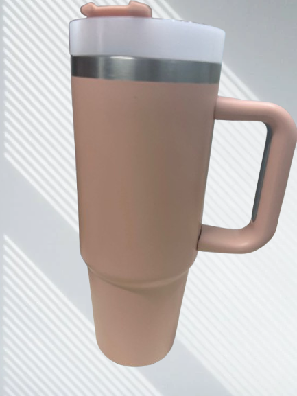 Pastel Tumbler with Handle and straw – Stylish Insulated Cup