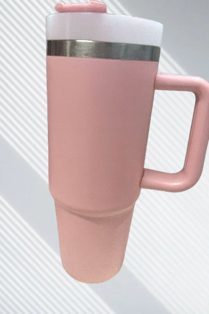 Pastel Tumbler with Handle and straw – Stylish Insulated Cup